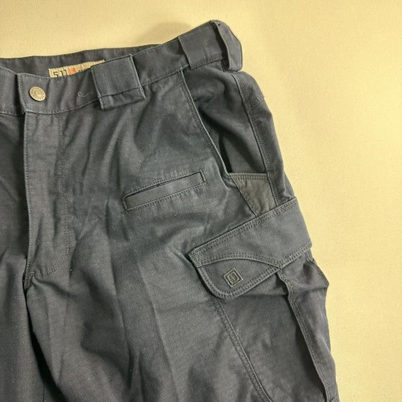 5.11 Tactical Mens Cargo Pants Ripstop Cotton Blend Blue Size 32x30 Workwear - Picture 6 of 9